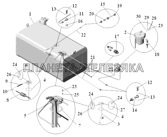 Установка топливопроводов 152-1100003-22 - Для МАЗ 152020 МАЗ-152 (2011)